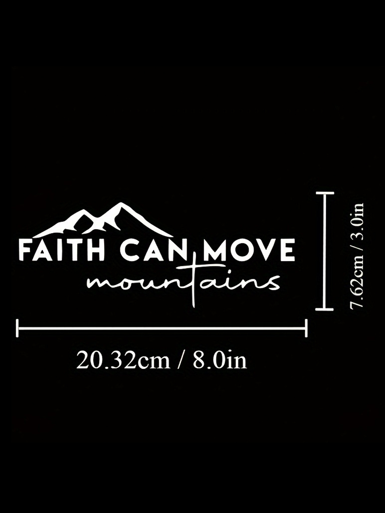 Personalised Snow Mountain and Quote Car Sticker